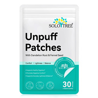 Solotree – Lot de 30 Patchs Transdermiques Bien-être pour le Soutien Digestif, Patchs Anti-Gonflement avec Racine de Pissenlit, Graine de Fenouil et Extrait de Curcuma
