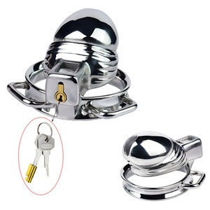 FRRK Metal Chastity Cage Device <b>for</b> <b>Man</b> Realistic Dildo Design Cock Lock Penis Rings Sex <b>Toys</b> Stainless Steel BDSM Sexual Shop - Product Image 4