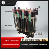 Transformateur de chauffage monophasé Huadian Huyong DG-80KVA à double enroulement en aluminium pour fours électriques 1-10000A