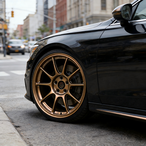 Nouvelles jantes en alliage d'aluminium forgé 5X108 de <span class=keywords><strong>17</strong></span> pouces pour voitures Peugeot 206/207 et Citroën - Finition noire pour rénovation/amélioration - Product Image 5