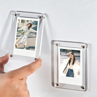 Cadre photo double face en acrylique avec aimant puissant - Design rectangulaire imperméable pour affichage sur réfrigérateur et décoration murale - Impression UV