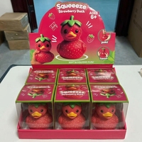 Nouveau Jouet Squishy Canard Fraise Géant à Presser, Ornement de Bureau Amusant, Jouet Anti-Stress pour le Bureau