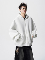 Sac à dos tridimensionnel lourd pull à capuche hommes femmes hiver imprimé éponge française imperméable Cardigan ample