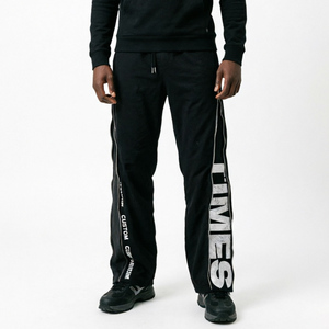Custom Zipper Silk Screen Printing Letter Pants Zip up Side Cotton French Terry Baggy Wide Leg Sweat Pants Flare Sweatpants <b>Men</b> - Product Image 2