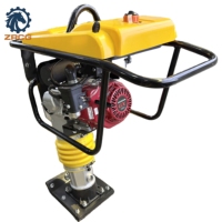 Compacteur vibrant à essence robuste CE EPA 75 kg avec moteur Loncin pour le compactage des sols et des fossés routiers