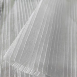 20% Nylon 80% pour 55gsm 20d * 60s tissé rayure <span class=keywords><strong>Double</strong></span> crêpe Airflow coton tissu 60s crêpe <span class=keywords><strong>gaze</strong></span> avec excellent - Product Image 3