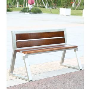 Banco de parque al aire libre de madera maciza de estilo europeo, asiento de respaldo anticorrosión para Patio, silla de ocio doble moderna para patio de Metal - Product Image 4