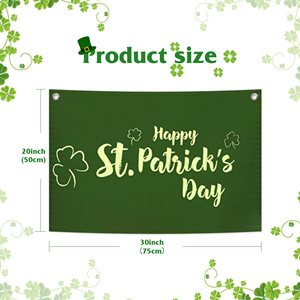 ธงผ้าใบ St. Patrick's Creek ขนาด 2.5*1.6 ฟุต มาพร้อมกับหัวเข็มขัดทองแดง 2 อัน - Product Image 4