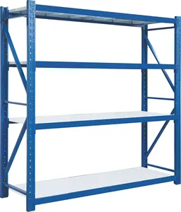 Adjustable Easy Install Industrial 4 Layers Shelf Rack Shelves Warehouse Commercial Metal Steel Automated Retrieval 300kg/layers