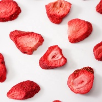 Prix de gros, étiquette privée, fruits entiers, tranchés, en dés, fraises lyophilisées en tranches