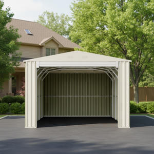 Bâtiment de garage métallique G1119, abri pour voiture, garage métallique - Product Image 4