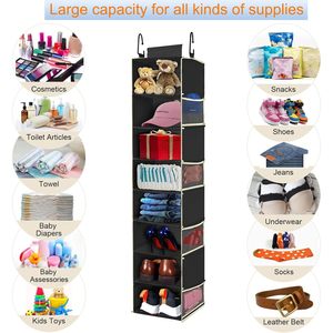 1 Pack Hanging <b>Shoe</b> Organizer 8 Shelf With Side Pockets For Closet <b>Storage</b> Behind Door Wall Mount Hook Type - Product Image 5