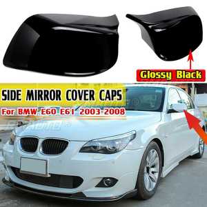 2PCS Coques de rétroviseurs latéraux de voiture pour BMW E60 E61 2003-2008 Style M Coques de rétroviseurs latéraux de remplacement - Product Image 1