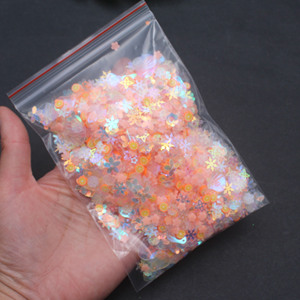 50g Mixte Polymère Argile Tranches Flocon De Neige Étoiles Fleurs Paillettes Paillettes Sprinkles-DIY Artisanat Modèle Décoration Fleurs Rougeoyantes - Product Image 5