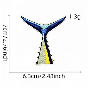 Parches Bordados Termoadhesivos para Entusiastas de la Pesca: Tiburón, Lubina, Atún - Product Image 4