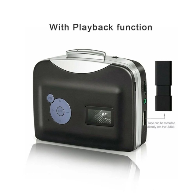 Portable Battery Powered Cassette Player Walkman with USB Converter Supporting 3.5mm Earphone Tape to MP3 Conversion Ezcap230