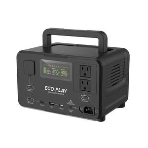 EcoPlay 400W Portable Power Station 256Wh Solar <b>Rechargeable</b> <b>Battery</b> Pack MPPT Port Flashlight for Camping Hiking Travel - Product Image 1