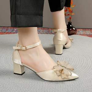 Zapatos de Tacón Alto Sexys para Boda con Diseño de Corte Bajo, Tacón Delicado, Estilo Versátil, Lazo y Punta Cerrada - Product Image 3