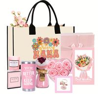 Coffret cadeau de spa pour la détente et les soins personnels des mères, pour un anniversaire, la Saint-Valentin, avec gobelet, bougie parfumée, savon