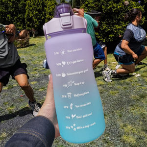 Botella de Agua Deportiva 3 en 1, Reutilizable, Unisex, con Marcador de Tiempo, Pajita para Beber Directo, Tapa de PP, Ideal para Gimnasio y Fitness - Product Image 3