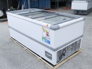 Congélateur coffre commercial à porte vitrée, prix usine, pour la présentation de glaces, gelatos et bâtonnets glacés - Product Image 3