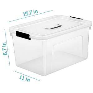 Clear PP Plastic Storage Boxes <b>Bins</b> Trade Assurance Transparent Multi-Purpose Sundries Storage 20-35L <b>Rectangle</b> Household Use - Product Image 2