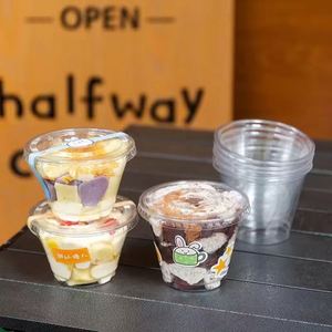 Gobelets en plastique transparent de 180 ml et 250 ml pour gâteaux, desserts et yaourts, qualité alimentaire, avec couvercle, pour crème glacée, faible MOQ - Product Image 4