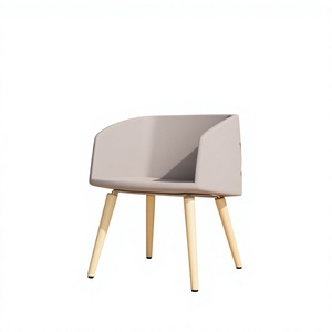 Fauteuil lounge moderne en tissu avec pieds en bois, siège d'appoint pour salon, appartement, hôtel - Product Image 1