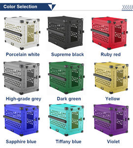 Cage pour animaux de compagnie pliable en aluminium, résistante aux chocs, fournie directement par l'usine, pour les voyages en voiture, chiens de grande, moyenne et petite taille - Product Image 6