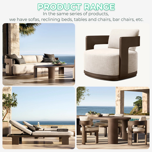 Conjunto de Sofás de Exterior para Jardín Muebles Impermeables con Brasero Muestra de Conjunto de Sofás de Exterior Asiento de Aluminio Moderno Juego de Muebles de Patio de Aluminio - Product Image 5