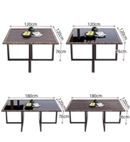 Ensemble de meubles de jardin en métal pour l'extérieur, tables et chaises de salle à manger, meubles en rotin pour patio et balcon, résistance aux intempéries, coussins