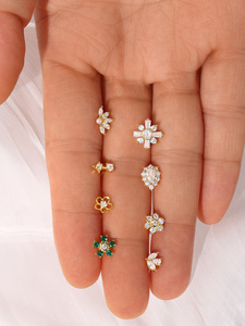 ต่างหูเงินแท้ 925 ดีไซน์แฟชั่นรูปดอกไม้และดาว สำหรับสาวๆ - Product Image 5