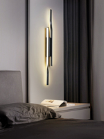 Lampe murale de style minimaliste nordique, simple et moderne, lampe de chevet pour chambre à coucher, bande LED longue, salon, fond de télévision, lampe d'allée