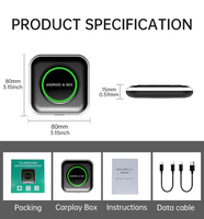 Smart 3 en 1 Carplay AI Box 13 System 4 + 64G para IOS 10/+ iPhone 6/+ Android 11/con puerto tipo C TF SIM