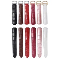 14*9mm 18*11mm 20*12mm Fermoir Déployant Bracelet de Montre en Cuir pour Montre Cartier Bleu Ballon