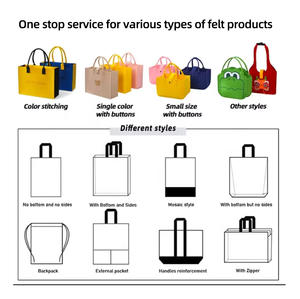 Borsa Tote in Feltro Trapuntato con Logo Personalizzato, Borsa da Donna alla Moda, Riutilizzabile, Grande Capacità, Portatile per lo Shopping - Product Image 5