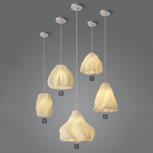 Lampe suspendue de plafond de fleur de LED imprimée par <span class=keywords><strong>3D</strong></span> nordique moderne lumière suspendue décorative minimaliste pour la vie diner la <span class=keywords><strong>cuisine</strong></span> AC - Product Image 4