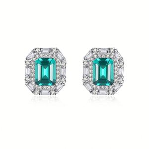 แหวนแต่งงานเงินแท้ S925 ชุดคู่ ประดับมรกตทรงเหลี่ยม - Product Image 5