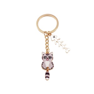 Llaveros de Gato de Dibujos Animados Súper Lindos 2026, Llaveros Divertidos para Mujer con Adorno de Gato y Espina de Pescado en Metal Dorado - Product Image 5