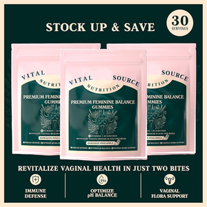 Complément alimentaire probiotique à marque privée, bonbons gélifiés beauté, bien-être féminin adulte, équilibre naturel, saveur ananas - Product Image 2