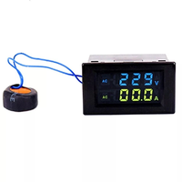Meter Tegangan AC Digital 100A 80~500V Voltmeter Ammeter Pengukur Arus Ampere Volt Meter Monitor Panel LCD