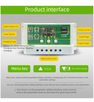 Contrôleur de Charge Solaire Automatique PWM MPPT 12V/24V en Gros, 10A-60A, Intelligent, Réglable, avec Protection CE/RoHS, pour Éclairage