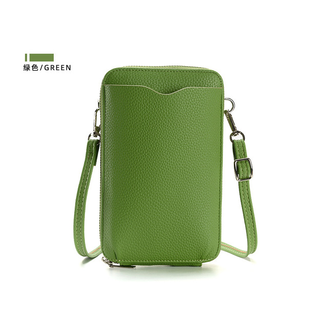Luxury Shoulder Bag for Women Cell Phone Zipper Pouch PU Leather Waterproof Phone Case Bag Customized Logo Crossbody Purse