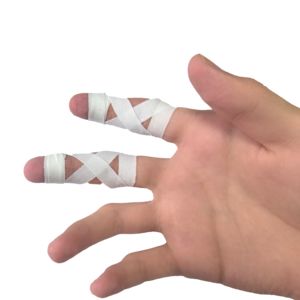 เทปนิ้วสำหรับปีนเขาทำจากผ้าฝ้าย100% พรีเมี่ยมดีไซน์ให้ระบายอากาศได้ดีมีรูพรุนช่วยป้องกันตุ่มและจับได้แน่นขึ้น - Product Image 1