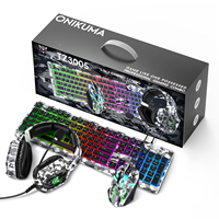 Onikuma Tz3005 3 N 1 Noir Oem Clavier de jeu rechargeable et souris de jeu RVB Clavier Souris Combos Claviers de jeu