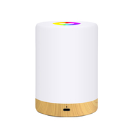 Lampe de chevet tactile RVB à respiration lumineuse pour enfant, veilleuse multicolore sans fil à piles pour chambre de bébé, lumière de table chaude
