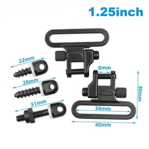 1.25 inch chiến thuật nhanh chóng có thể tháo rời Sling xoay Stud gắn kết với hạt kim loại và 3 ốc vít - Product Image 3