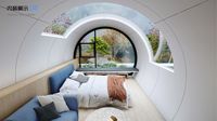 Cabine de bureau mobile en acier pour entrepôt Apple, maison mobile, hôtel, maison d'hôtes, usage commercial, design inspiré des capsules spatiales
