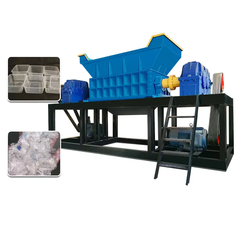 Automatic Plastic Recycling Machines Price Double Shaft Shredder Machine for waste Plastic Industrial