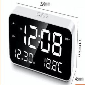 Đồng Hồ Để Bàn Gương Điều Khiển Bằng Giọng Nói Đồng Hồ Báo Thức Cho Trẻ Em Treo Tường - Product Image 6